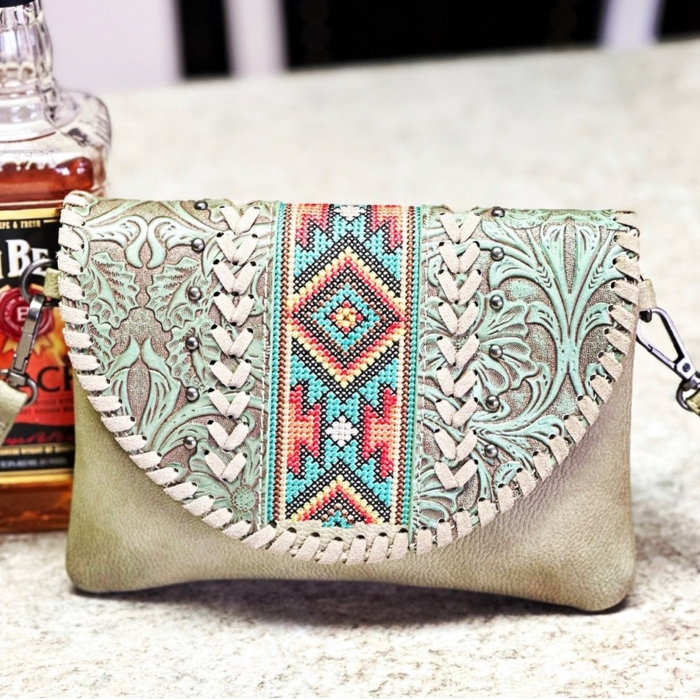 Montana West Tooled Collection Crossbody/Wristlet